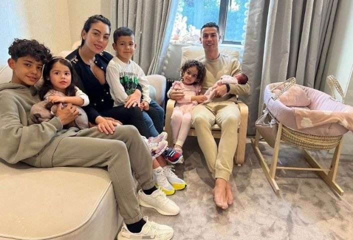 Cristiano Ronaldo in famiglia